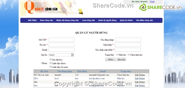 Quản lý công văn,đồ án tốt nghiệp asp,đồ án tốt nghiệp c#,full code quản lý công văn,full code và báo cáo quản lý công văn